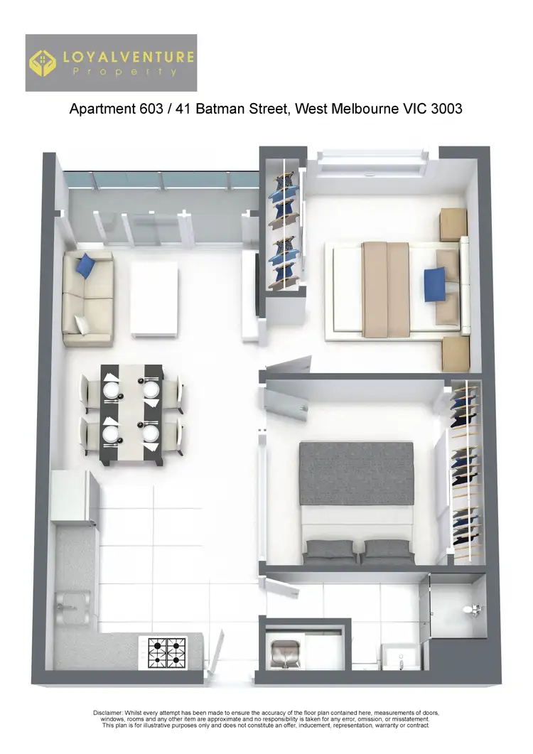 Floorplan of Homely apartment listing, 603/41 Batman St, West Melbourne VIC 3003