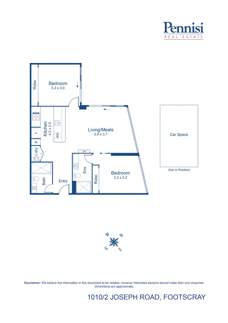 Floorplan of Homely apartment listing, 1010/2 Joseph Road, Footscray VIC 3011
