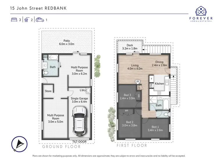 Floorplan of Homely house listing, 15 John St, Redbank QLD 4301