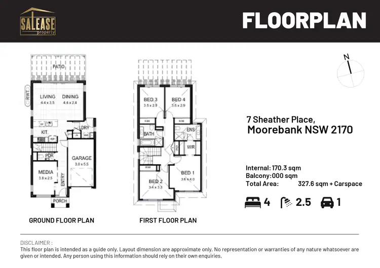 Floorplan of Homely house listing, 7 Sheather Pl, Moorebank NSW 2170