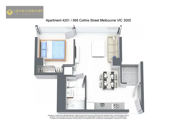 Floorplan of Homely apartment listing, 4201/568 Collins Street, Melbourne VIC 3000