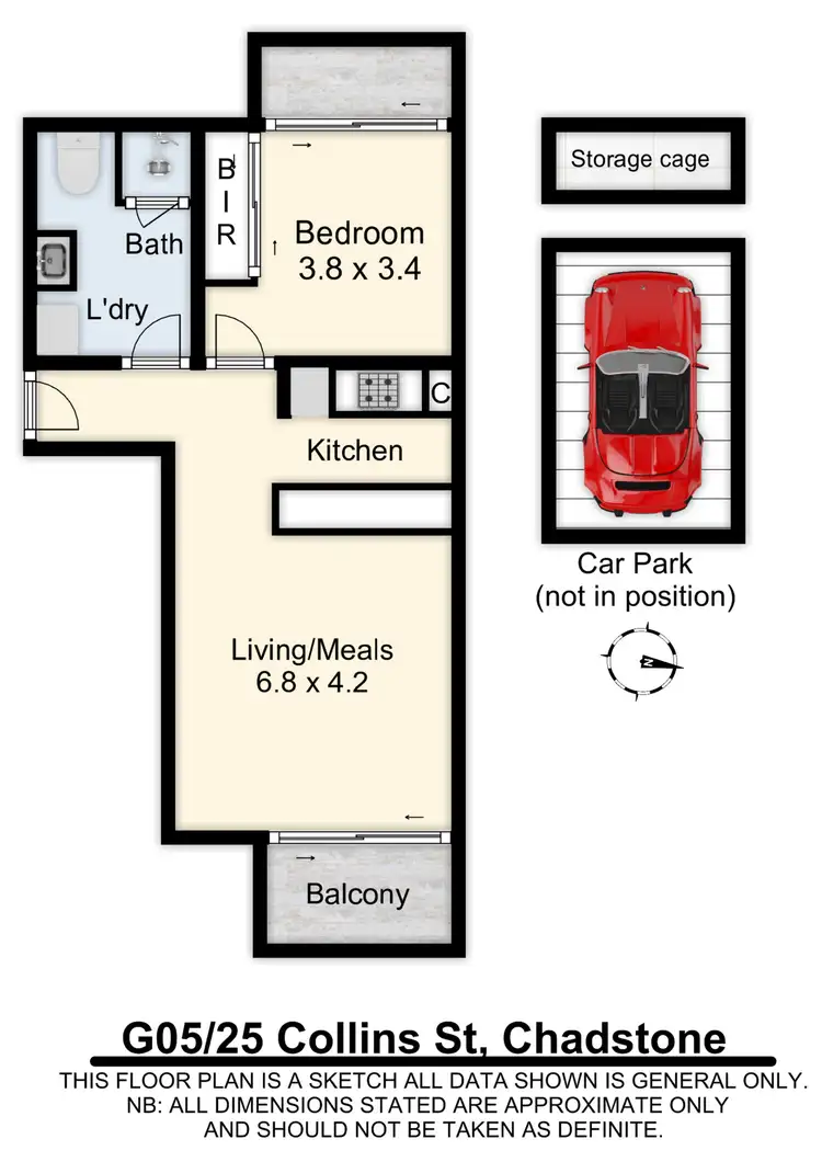 Floorplan of Homely apartment listing, GO5 25 Collins Street, Chadstone VIC 3148