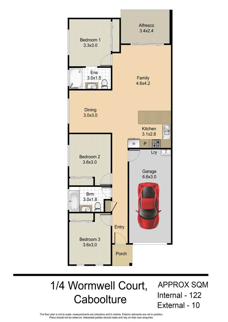 Floorplan of Homely house listing, 1/4 Wormwell Court, Caboolture QLD 4510