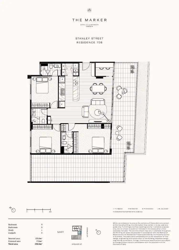 Floorplan of Homely apartment listing, 708/94 Stanley St, West Melbourne VIC 3003