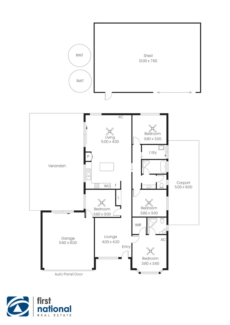 Floorplan of Homely house listing, 12 Diedrich St, Wallaroo SA 5556