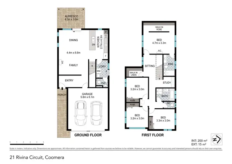 Floorplan of Homely house listing, 21 Rivina Cct, Coomera QLD 4209