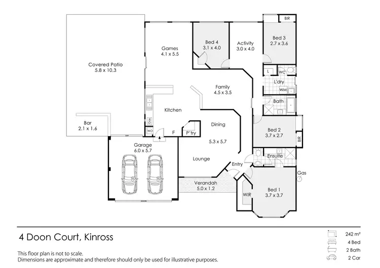 Floorplan of Homely house listing, 4 Doon Court, Kinross WA 6028
