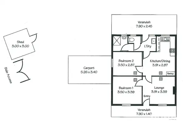 Floorplan of Homely house listing, 43 Tilshead Rd, Elizabeth North SA 5113