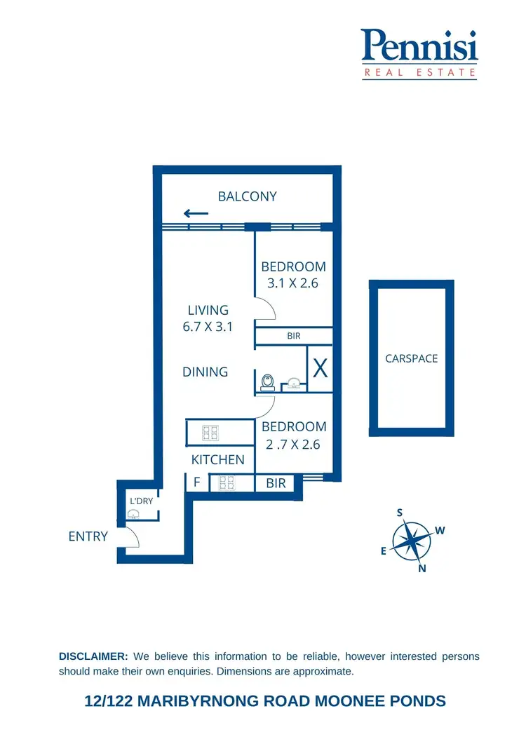 Floorplan of Homely apartment listing, 12/122 Maribyrnong Rd, Moonee Ponds VIC 3039