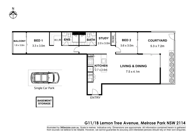 Floorplan of Homely apartment listing, G11/1B Lemon Tree Avenue, Melrose Park NSW 2114