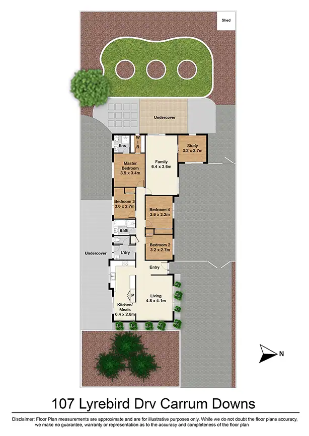 Floorplan of Homely house listing, 107 Lyrebird Dr, Carrum Downs VIC 3201