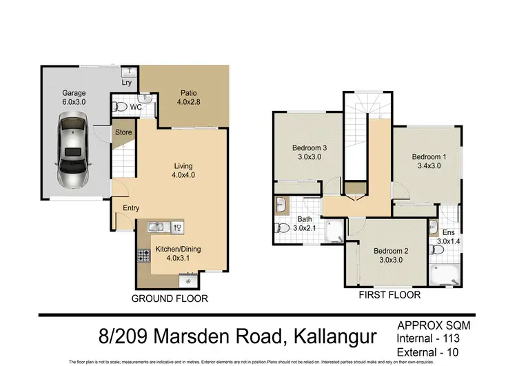 Floorplan of Homely townhouse listing, 8/209 Marsden Road, Kallangur QLD 4503