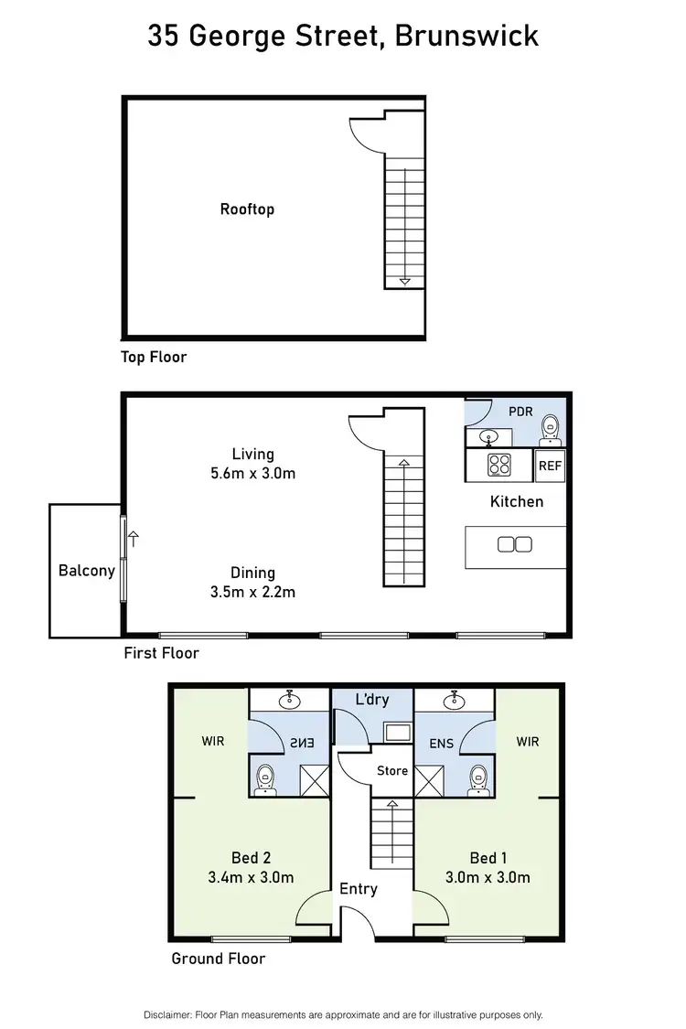 Floorplan of Homely house listing, 35 George St, Brunswick VIC 3056