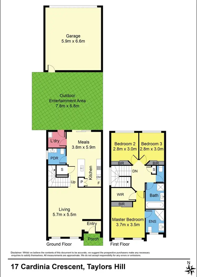 Floorplan of Homely townhouse listing, 17 Cardinia Cres, Taylors Hill VIC 3037