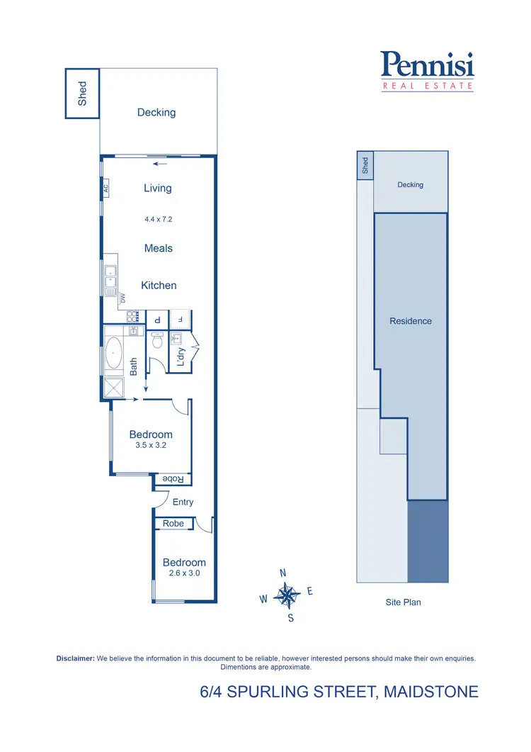 Floorplan of Homely unit listing, 6/4 Spurling Street, Maidstone VIC 3012