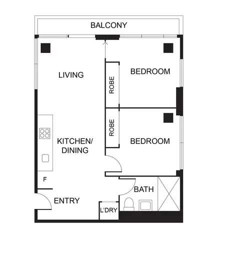 Floorplan of Homely apartment listing, 4405/568 Collins Street, Melbourne VIC 3000