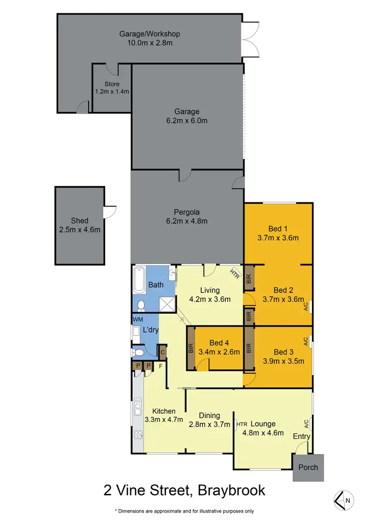 Floorplan of Homely house listing, 2 Vine St, Braybrook VIC 3019