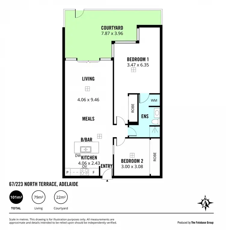 Floorplan of Homely apartment listing, 67/223 North Terrace, Adelaide SA 5000