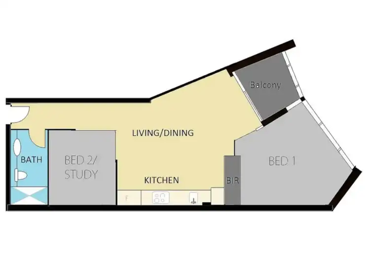 Floorplan of Homely apartment listing, 1613/33 Rose Ln, Melbourne VIC 3000