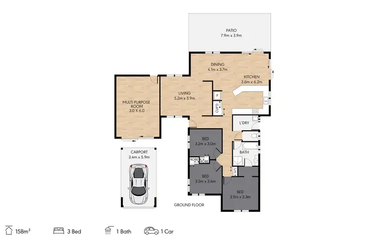 Floorplan of Homely house listing, 31 Cunningham Dr, Boronia Heights QLD 4124
