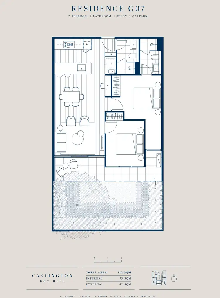 Floorplan of Homely apartment listing, G07/109 Carrington Rd, Box Hill VIC 3128