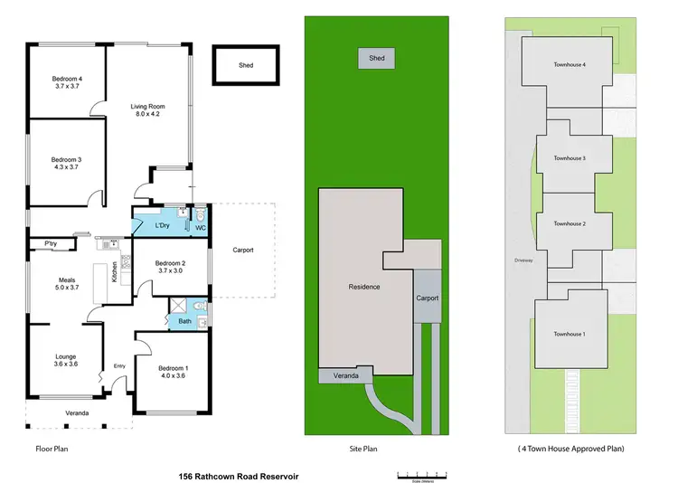 Floorplan of Homely house listing, 156 Rathcown Rd, Reservoir VIC 3073