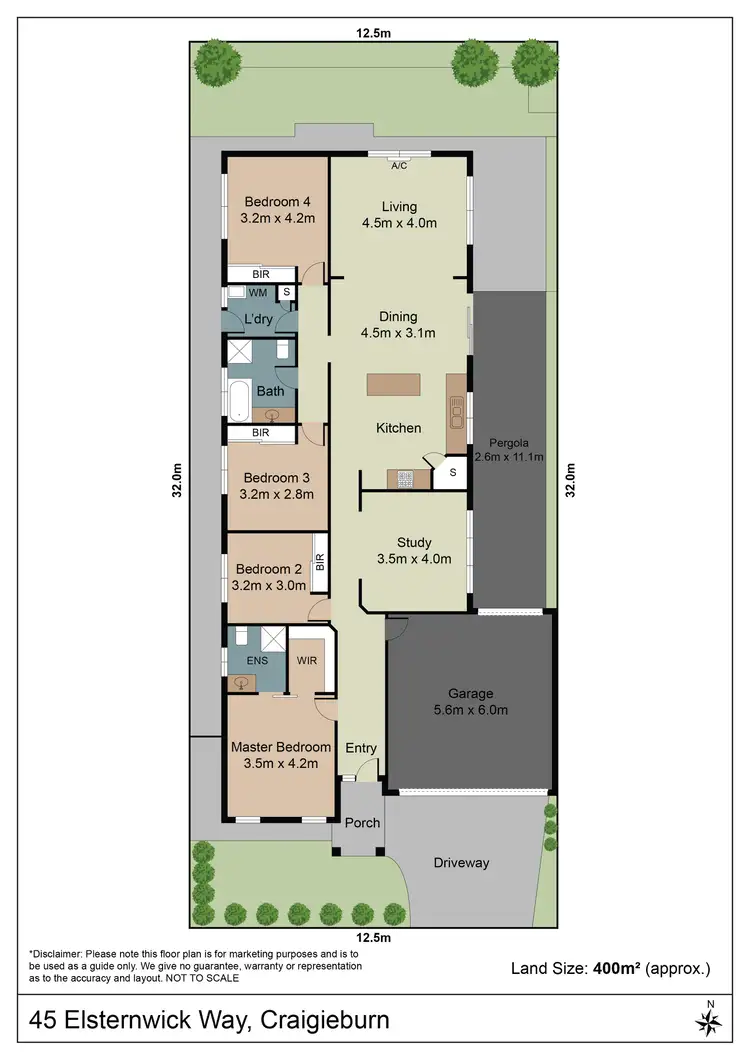 Floorplan of Homely house listing, 45 Elsternwick Way, Craigieburn VIC 3064