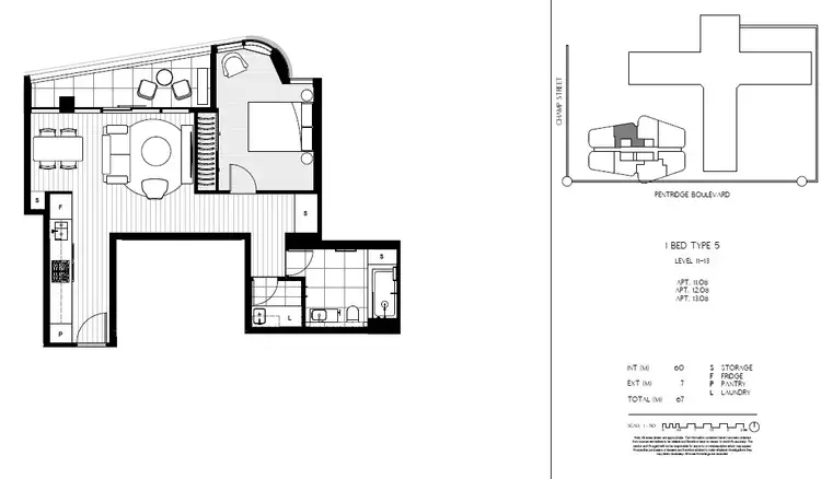 Floorplan of Homely apartment listing, 1108/1 Pentridge Blvd, Coburg VIC 3058