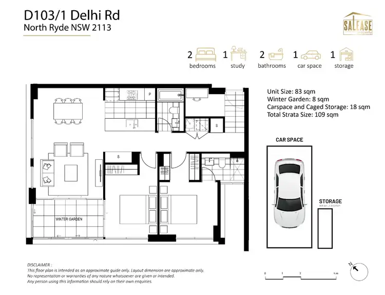 Floorplan of Homely apartment listing, D103/1 Delhi Rd, North Ryde NSW 2113