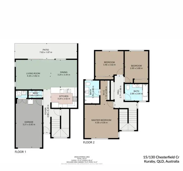 Floorplan of Homely townhouse listing, 15/128 Chesterfield Cres, Kuraby QLD 4112
