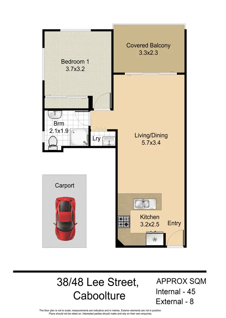 Floorplan of Homely unit listing, 38/48-50 Lee St, Caboolture QLD 4510