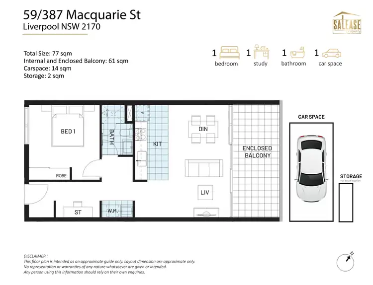 Floorplan of Homely apartment listing, 59/387 Macquarie St, Liverpool NSW 2170