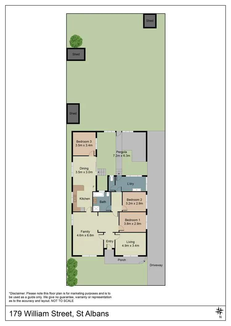 Floorplan of Homely house listing, 179 William Street, St Albans VIC 3021