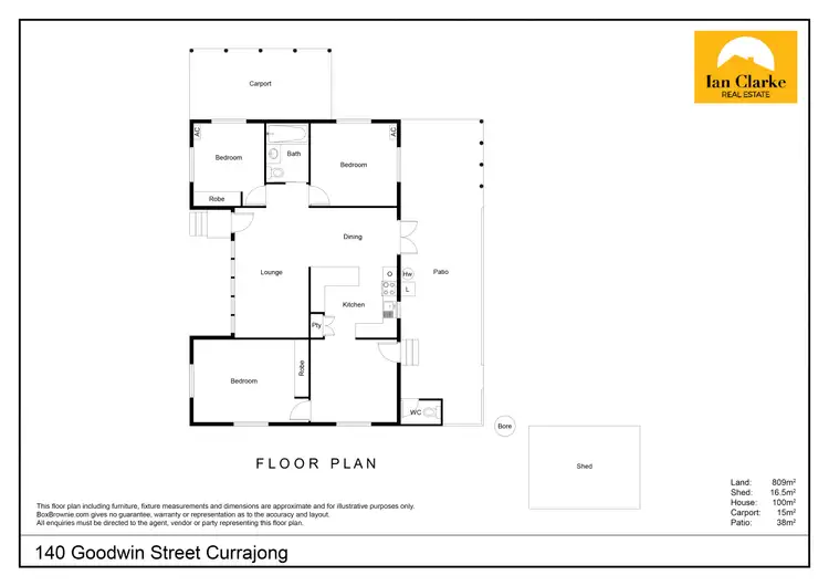 Floorplan of Homely house listing, 140 Goodwin St, Currajong QLD 4812