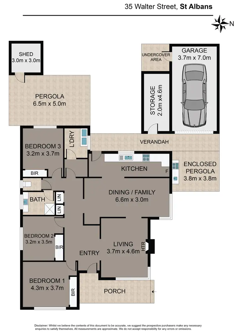 Floorplan of Homely house listing, 35 Walter St, St Albans VIC 3021
