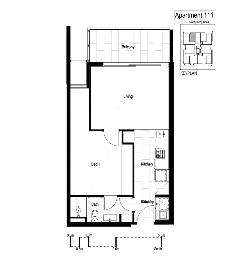 Floorplan of Homely apartment listing, 111/299 Maribyrnong Road, Ascot Vale VIC 3032