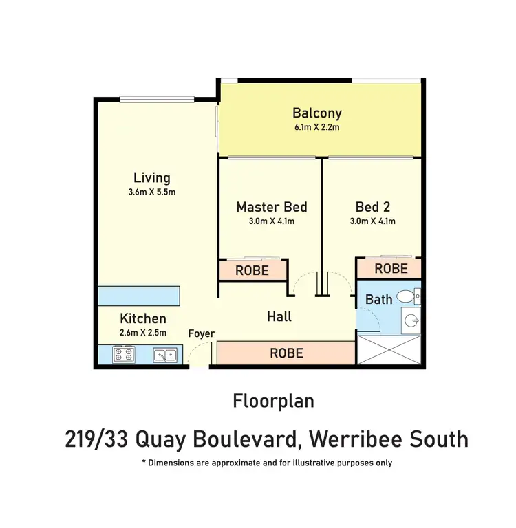Floorplan of Homely apartment listing, 219/33 Quay Boulevard, Werribee South VIC 3030
