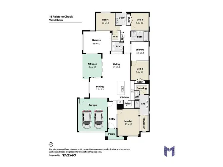 Floorplan of Homely house listing, 45 Falstone Cct, Mickleham VIC 3064