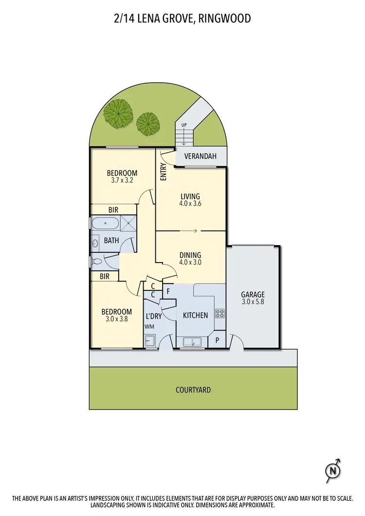 Floorplan of Homely unit listing, 2/14 Lena Grove, Ringwood VIC 3134
