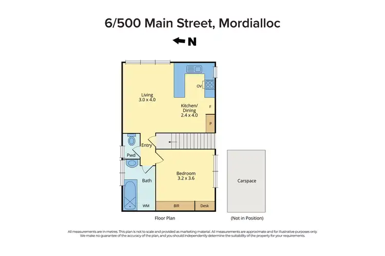 Floorplan of Homely apartment listing, 6/500 Main St, Mordialloc VIC 3195