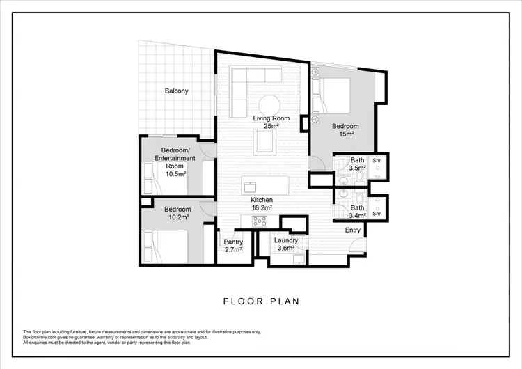 Floorplan of Homely apartment listing, 1106/8 Joseph Rd, Footscray VIC 3011