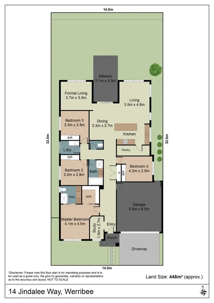 Floorplan of Homely house listing, 14 Jindalee Way, Werribee VIC 3030