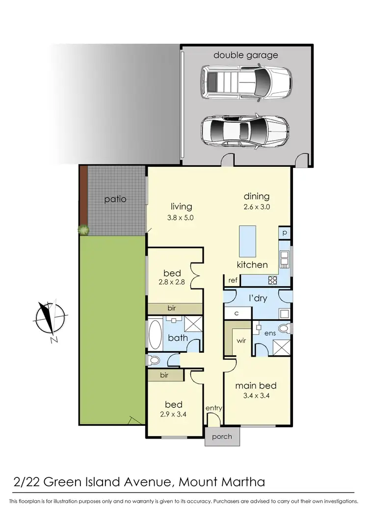 Floorplan of Homely house listing, 2/22 Green Island Ave, Mount Martha VIC 3934