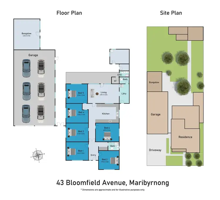 Floorplan of Homely house listing, 43 Bloomfield Ave, Maribyrnong VIC 3032