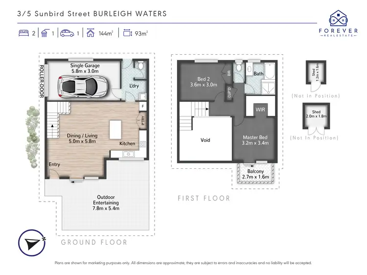 Floorplan of Homely townhouse listing, 3/5 Sunbird St, Burleigh Waters QLD 4220