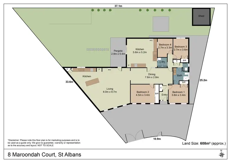 Floorplan of Homely house listing, 8 Maroondah Court, St Albans VIC 3021