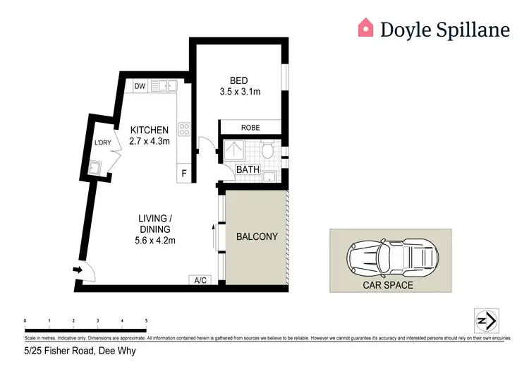 Floorplan of Homely apartment listing, 5/25 Fisher Road, Dee Why NSW 2099