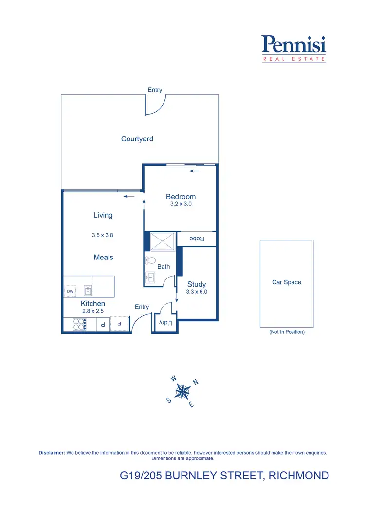 Floorplan of Homely unit listing, G19/205 Burnley Street, Richmond VIC 3121