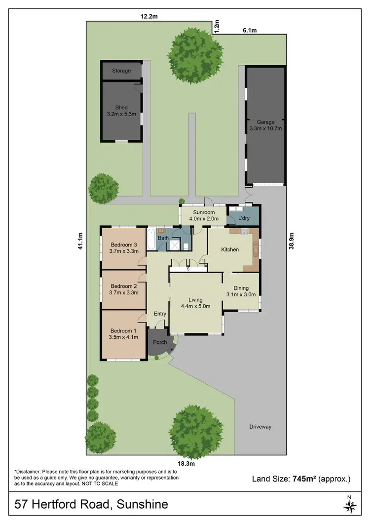 Floorplan of Homely house listing, 57 Hertford Rd, Sunshine VIC 3020