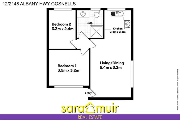 Floorplan of Homely unit listing, 12/2148 Albany Highway, Gosnells WA 6110